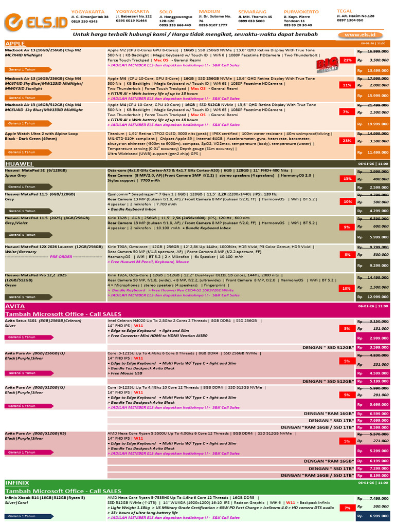 Apple & Huawei Product Pricing Guide | PDF | Computer Hardware