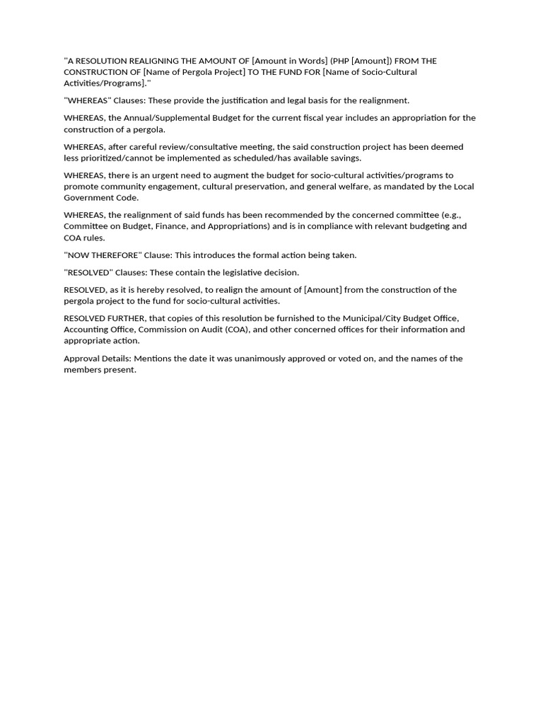 Fund Realignment for Socio-Cultural Programs | PDF