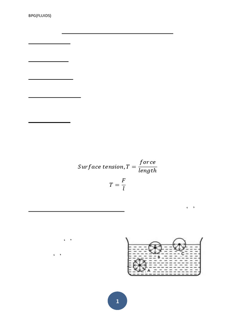 Mechanical Properties of Fluids Explained | PDF | Surface Tension ...