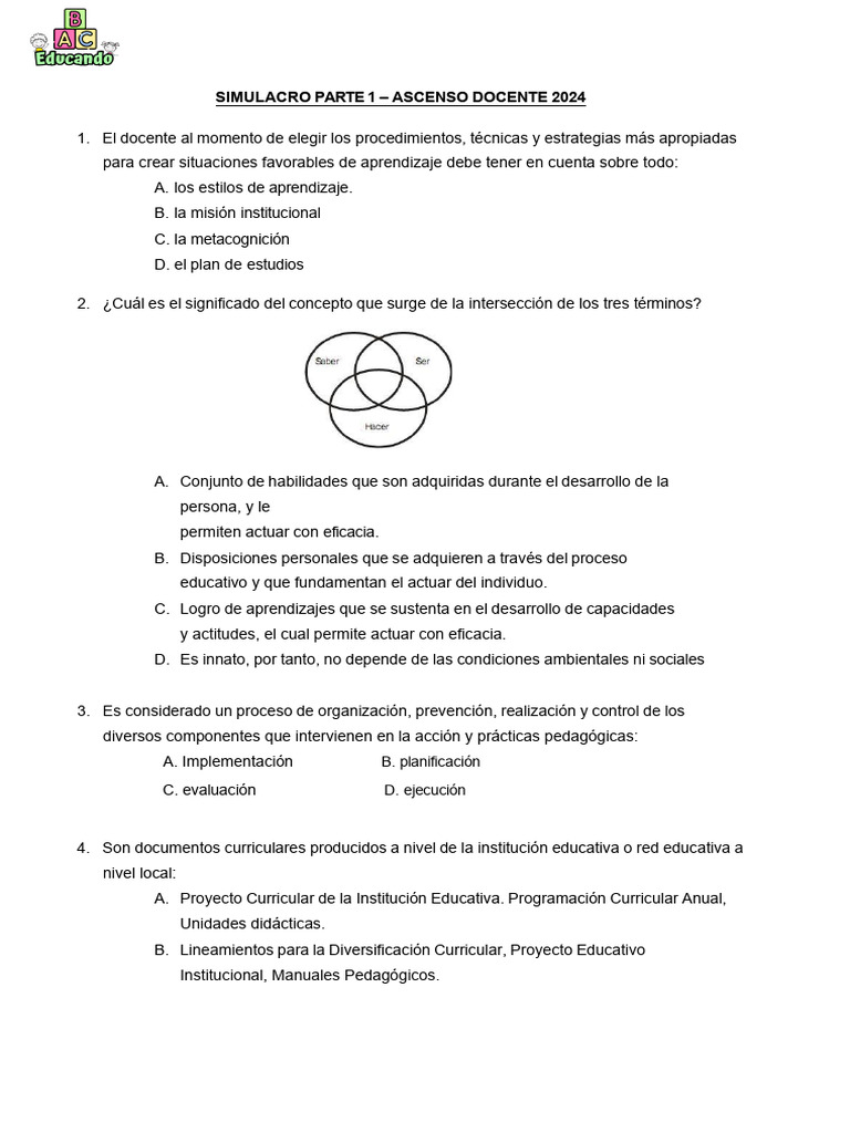 Ascenso Docente 2024: Estrategias y Evaluación | PDF | Plan de estudios ...