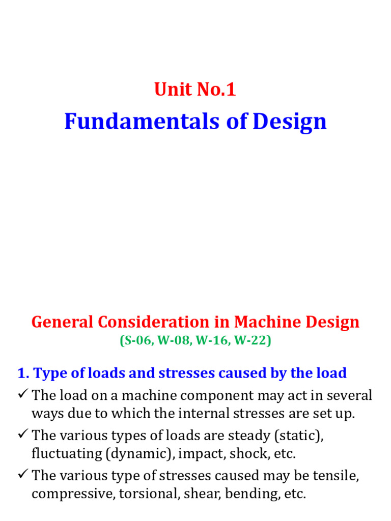 Machine Design Fundamentals Overview | PDF | Deformation (Engineering ...