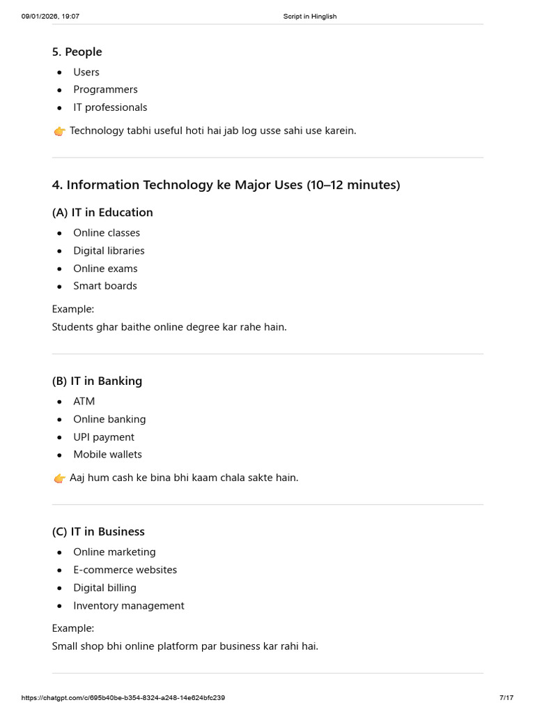 Script in Hinglish2 | PDF | Computing | Information Technology