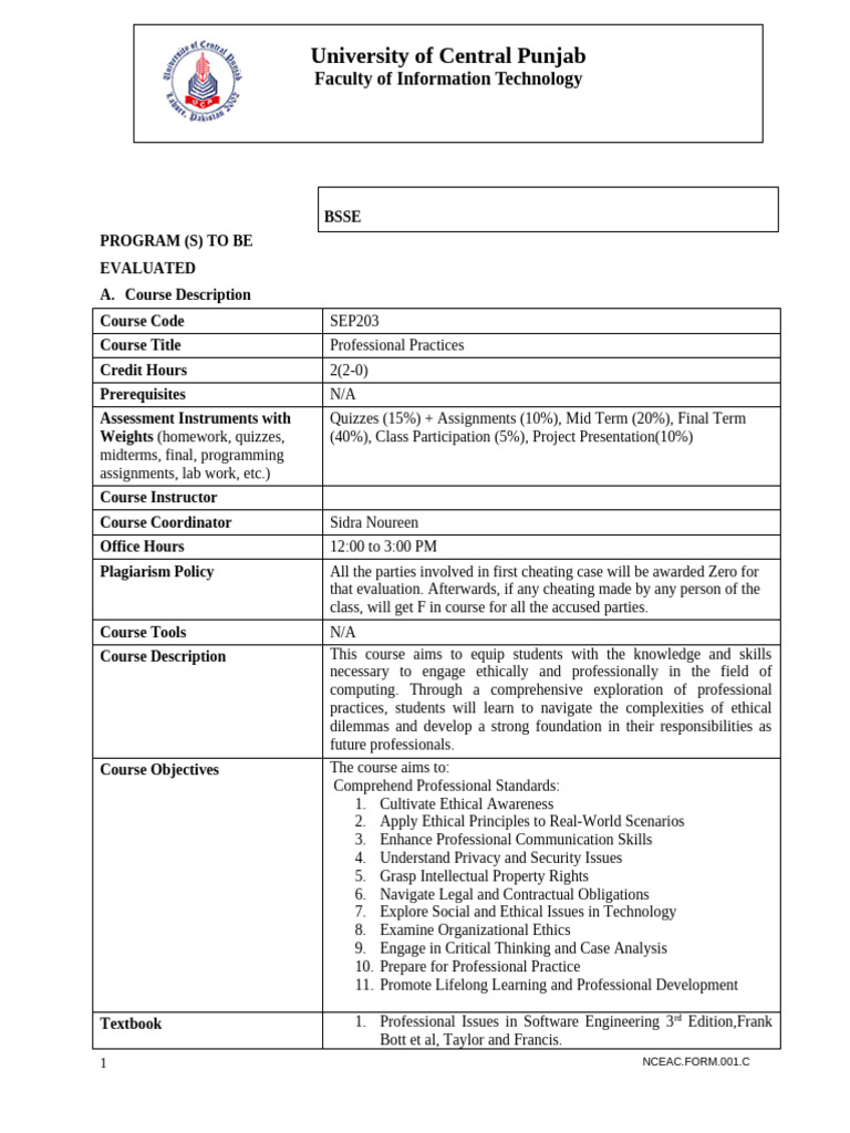 Professional Practices in Computing Course | PDF | Cybercrime ...
