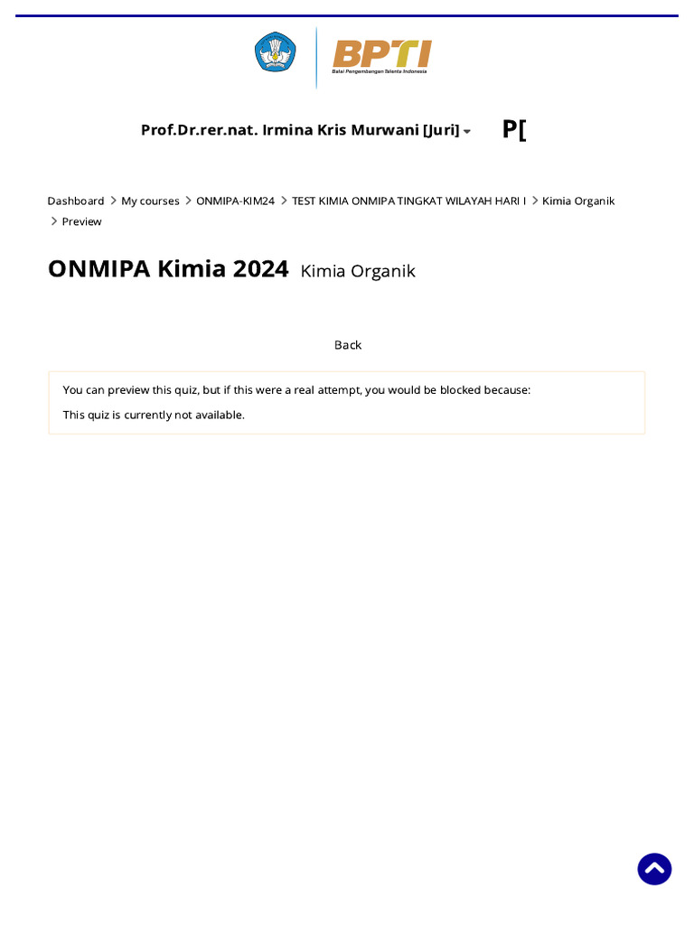 2024 Kimia Organik BPTI Preview | PDF