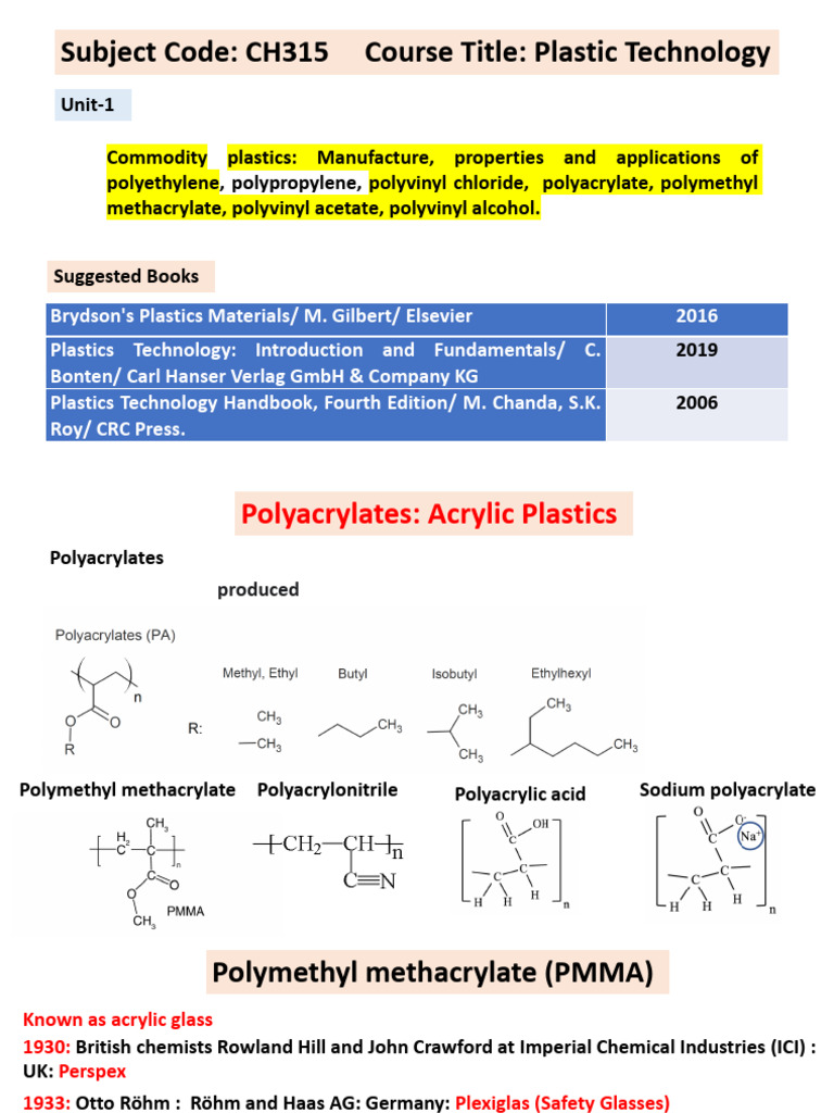 PMMA Properties and Applications Guide | PDF | Poly(Methyl Methacrylate ...