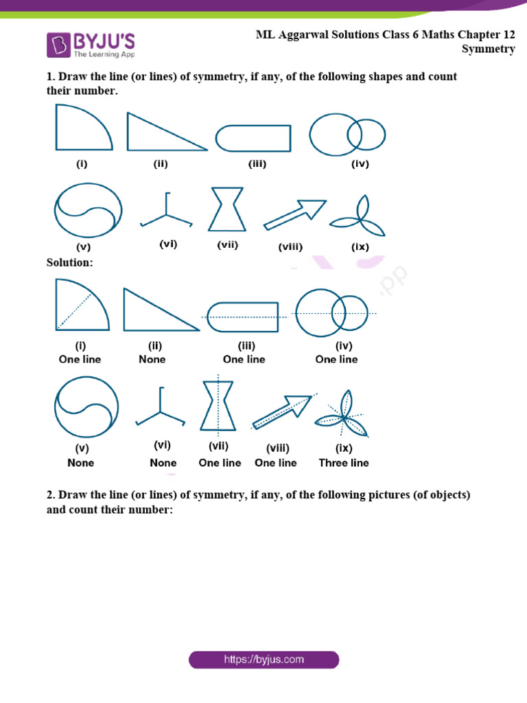 ML Aggarwal Sol Class 6 Maths Chapter 12 | PDF