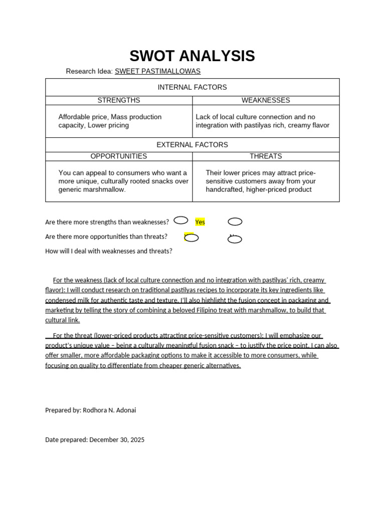 Swot Analysis | PDF
