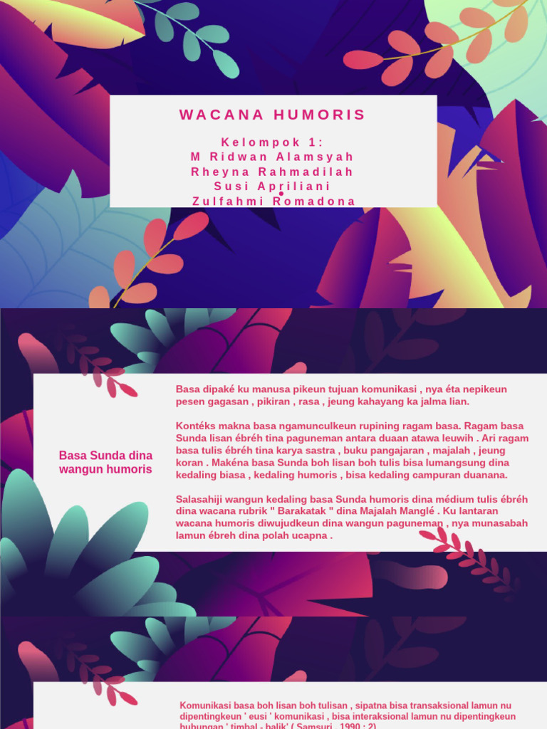 Wacana Humoris Kel 1 | PDF