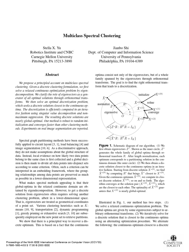 Multiclass Spectral Clustering | PDF | Mathematical Optimization ...