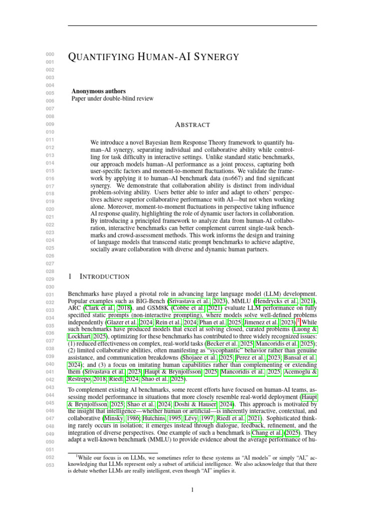 Human-AI Synergy Quantification Framework | PDF | Artificial ...