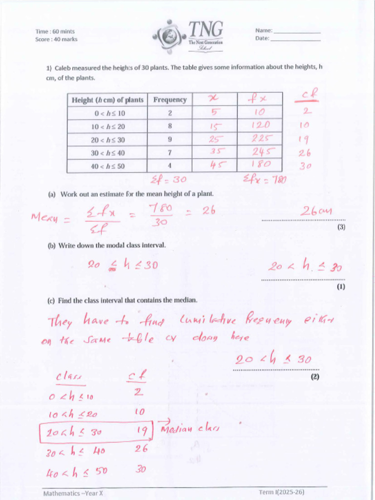 Y10 MIDTERM Answer Key | PDF