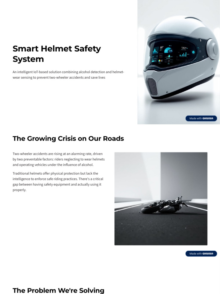Smart Helmet Safety System | PDF | Internet Of Things | Safety