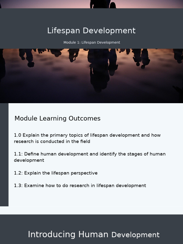 Lifespan Development 01 Lifespan Development | PDF | Experiment ...