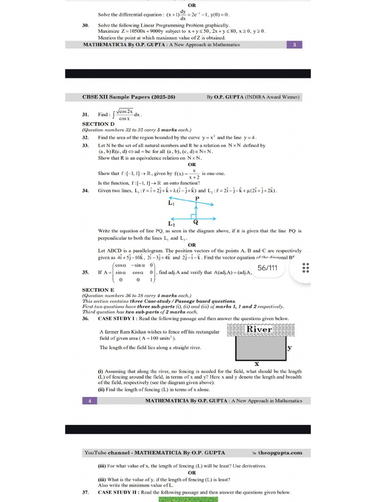 Maths Question 3 | PDF