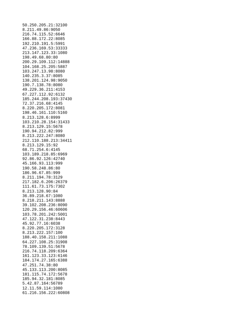 Liste d'adresses IP et ports | PDF