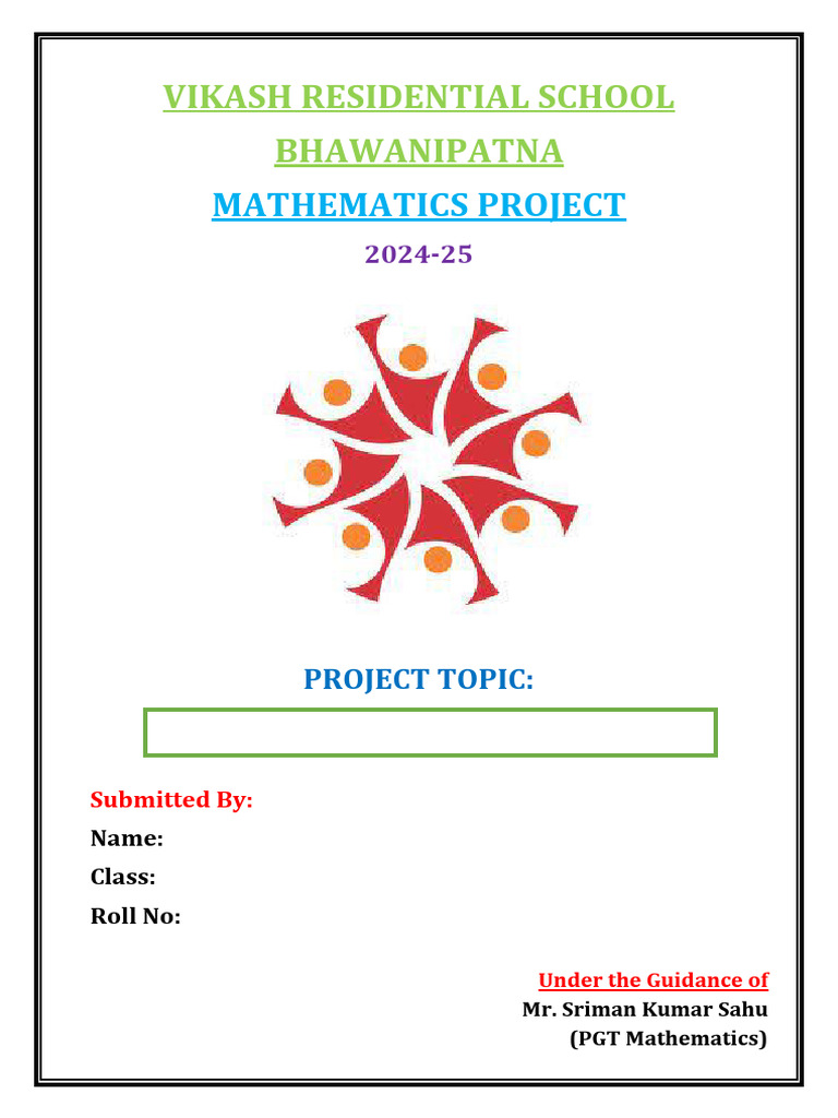 Class XII Mathematics Project Report | PDF