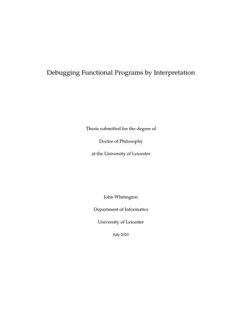 OCaml Debugger via Program Interpretation | PDF | Debugging | Computer ...