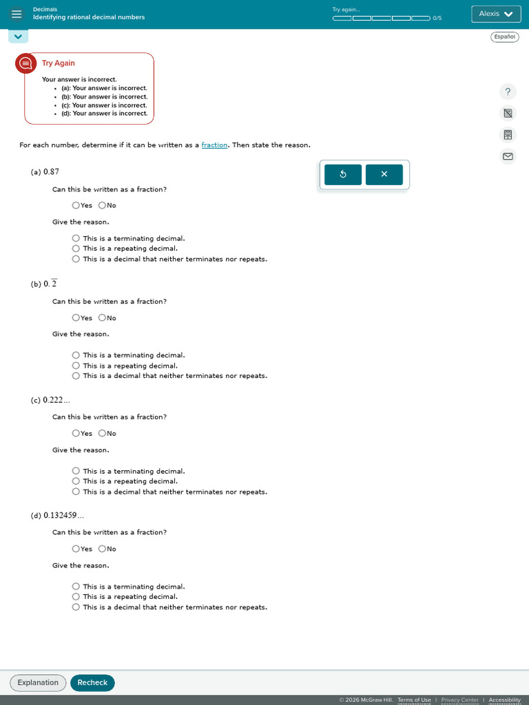 ALEKS - Alexis Gartley - Learn | PDF | Decimal | Discrete Mathematics