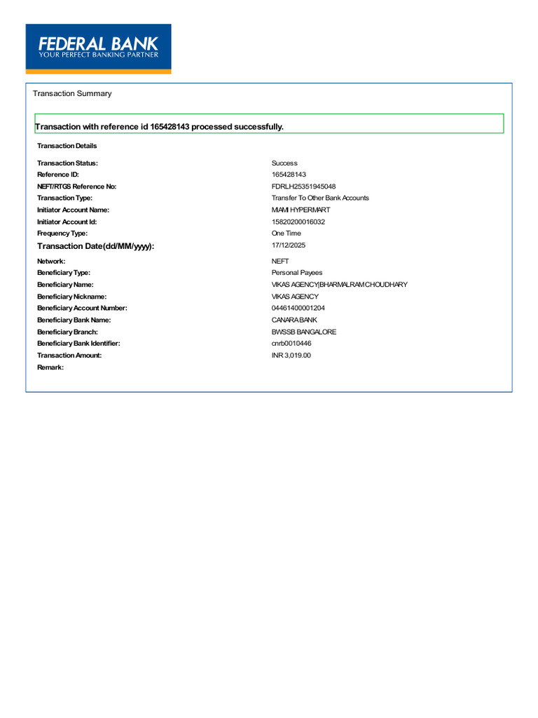Initiate Single Entry Payment Summary | PDF