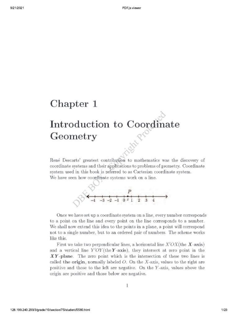 CH 1 Introduction To Coordinate Geometry | PDF