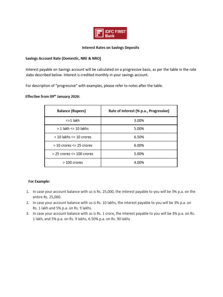 Savings Account Interest Rates Explained | PDF