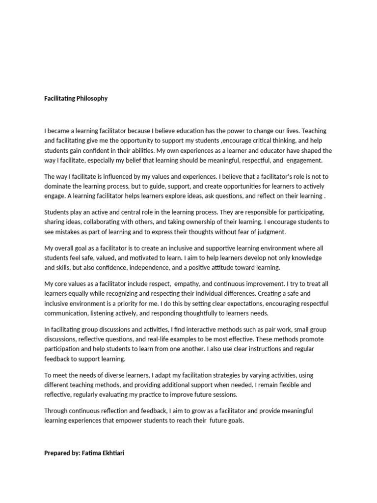Effective Learning Facilitation Strategies | PDF | Learning | Facilitator