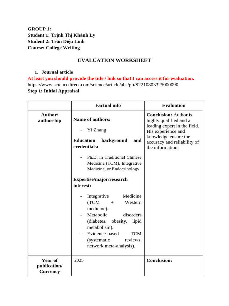 Evaluation of Integrative Medicine Sources | PDF | Evidence Based ...
