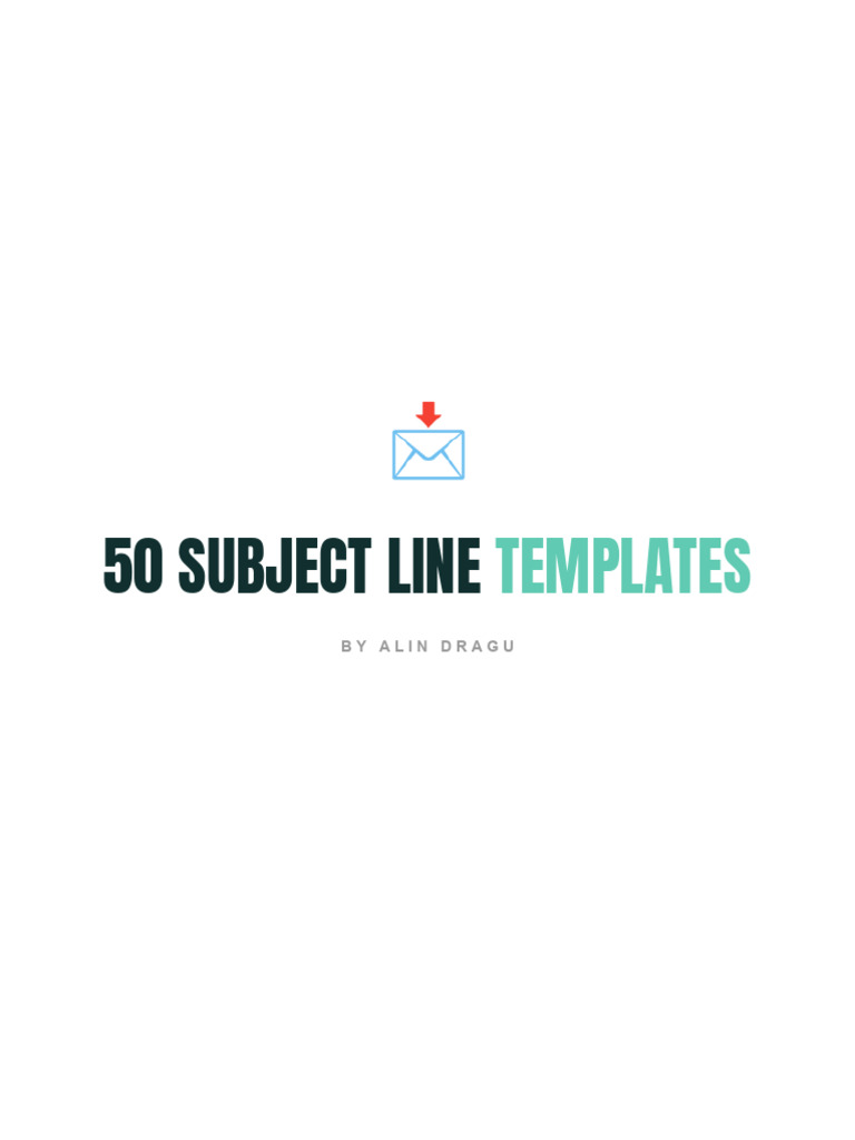 50 Engaging Email Subject Line Ideas | PDF