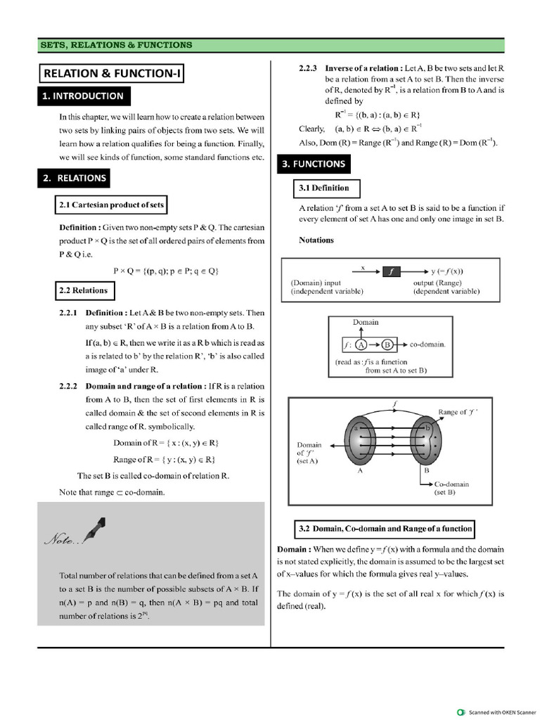 Relation Functions | PDF