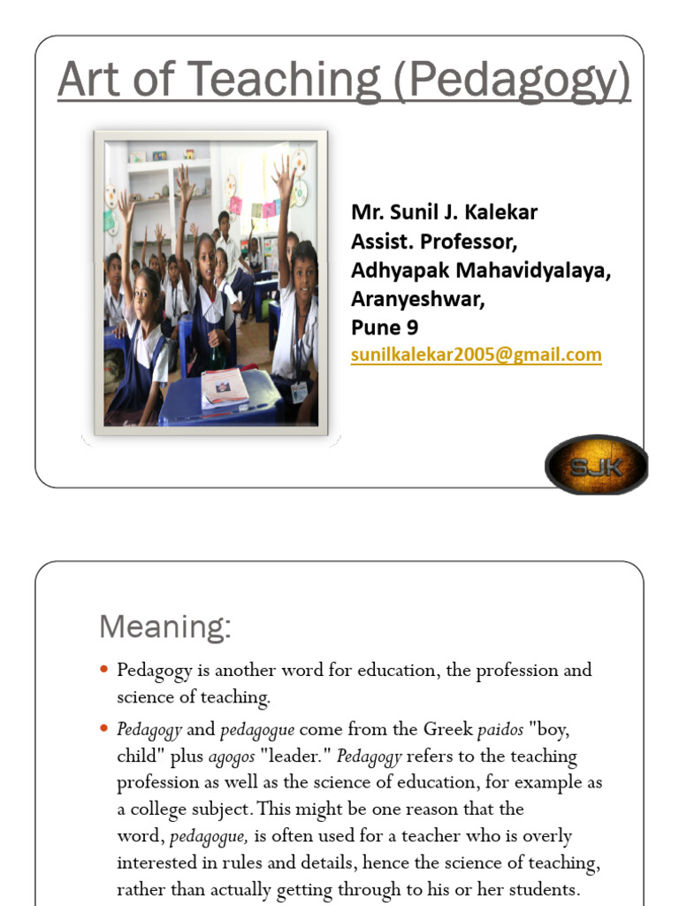 Understanding Pedagogy and Teaching Methods | PDF | Pedagogy | Teaching ...
