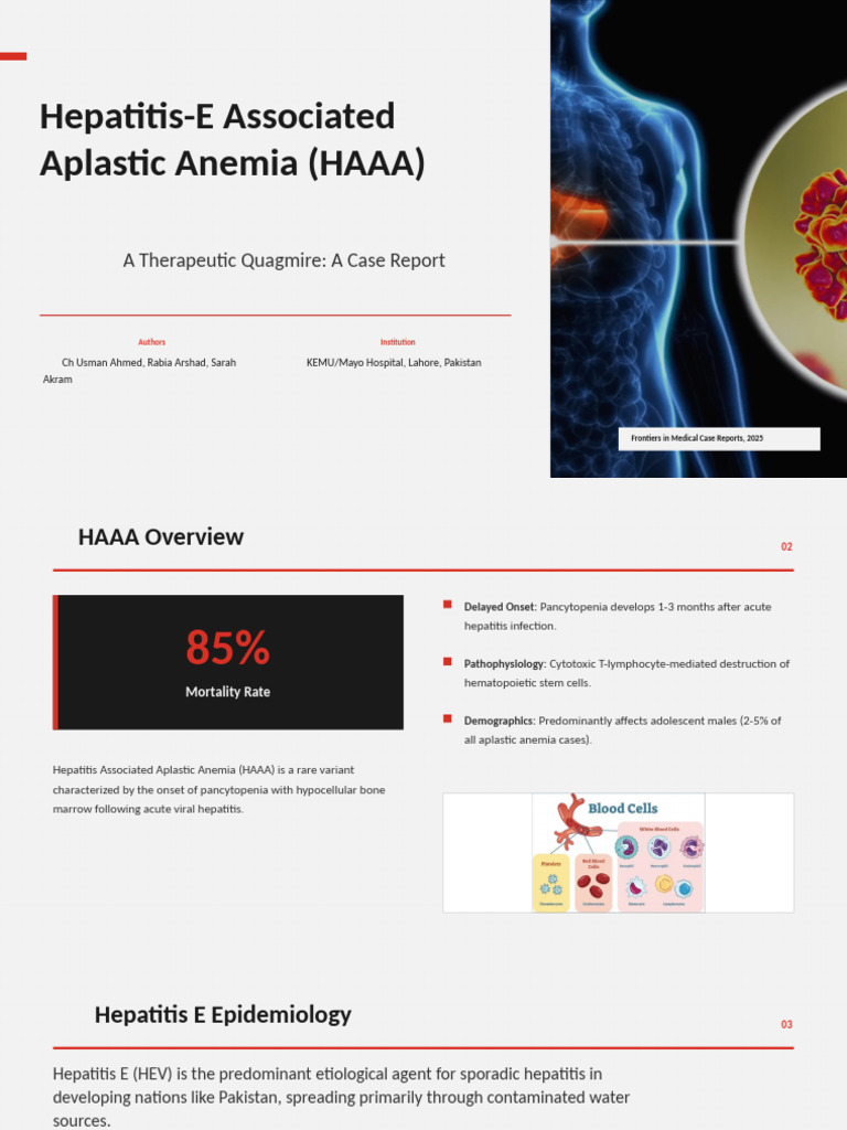 Hepatitis-E Associated Aplastic Anemia (HAAA) | PDF | Hematopoietic ...