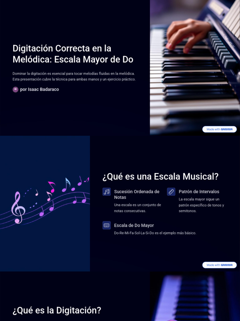 Digitacion Correcta en La Melodica Escala Mayor de Do | PDF | Escala ...