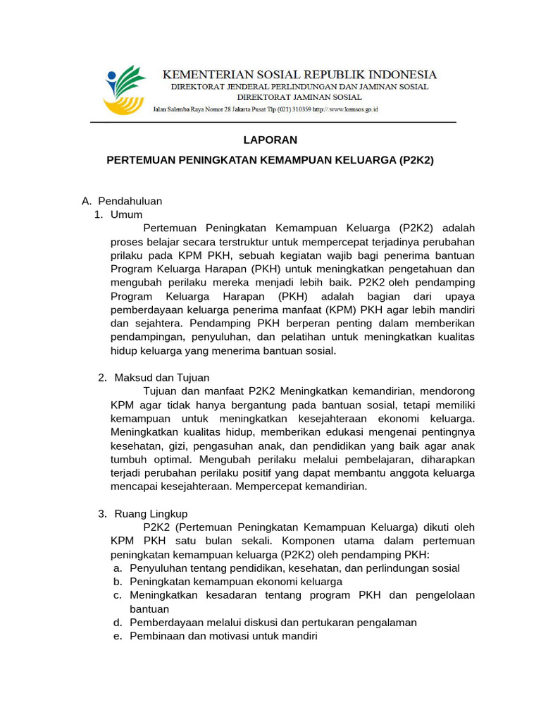 P2K2: Meningkatkan Kemandirian Keluarga | PDF