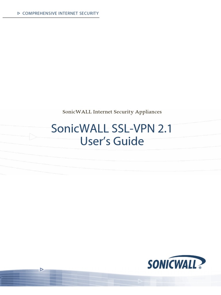 Sonicwall SSL-VPN 2.1 Users Guide | PDF | Web Browser | Internet Explorer