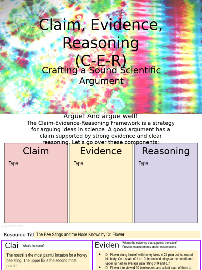 Claim-Evidence-Reasoning in Science | PDF | Beekeeping | Evidence