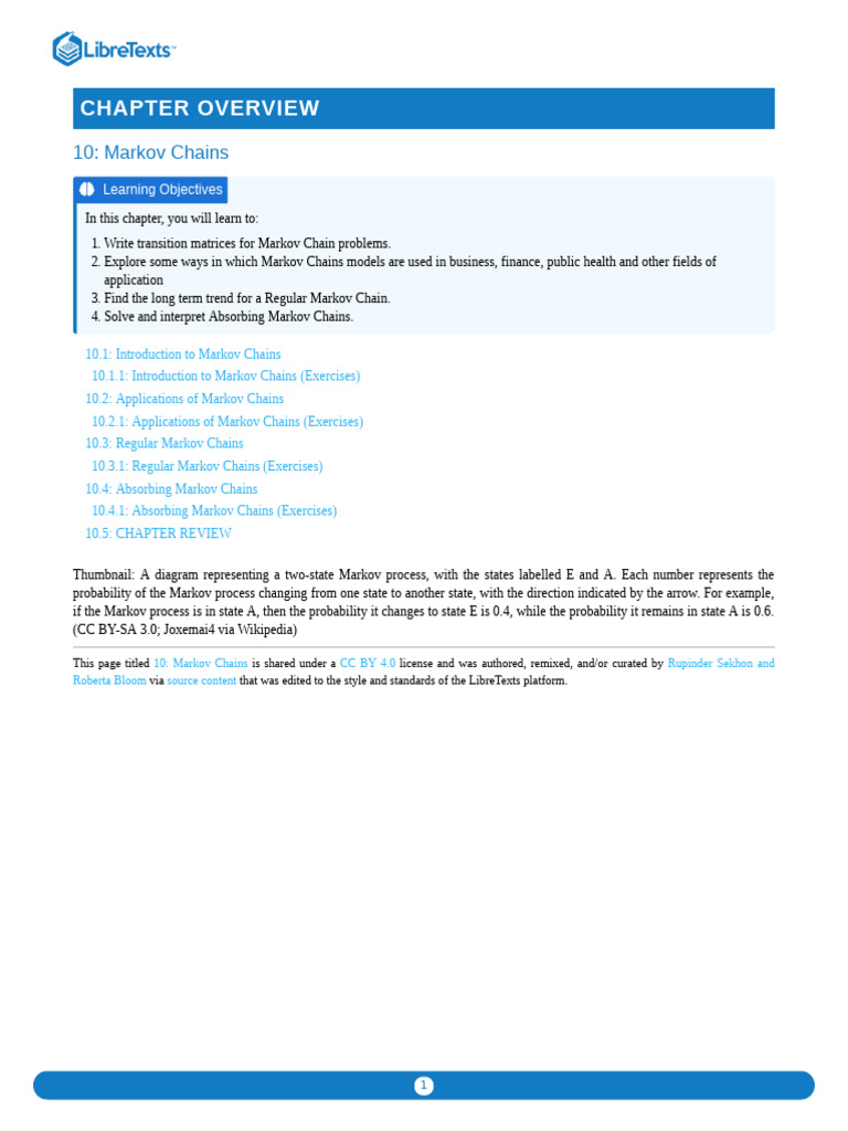 Understanding Markov Chains and Applications | PDF | Markov Chain ...