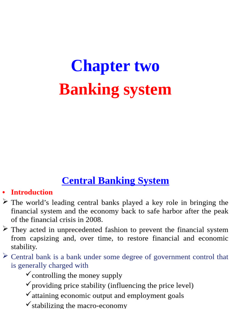 Central Banking System Overview and Functions | PDF | Monetary Policy ...