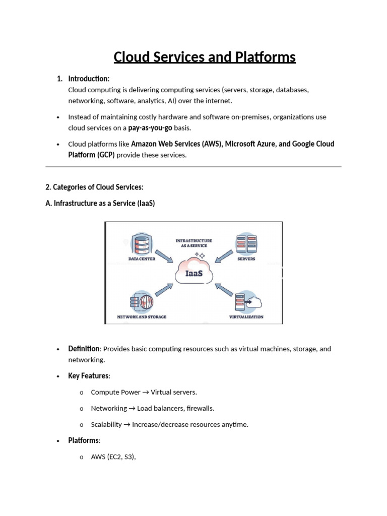 Understanding Cloud Services: IaaS, PaaS, SaaS | PDF | Cloud Computing ...