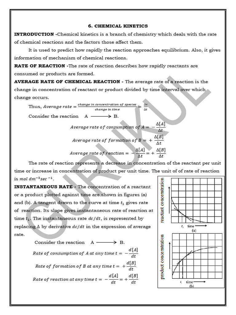 Understanding Chemical Kinetics Basics | PDF | Reaction Rate ...