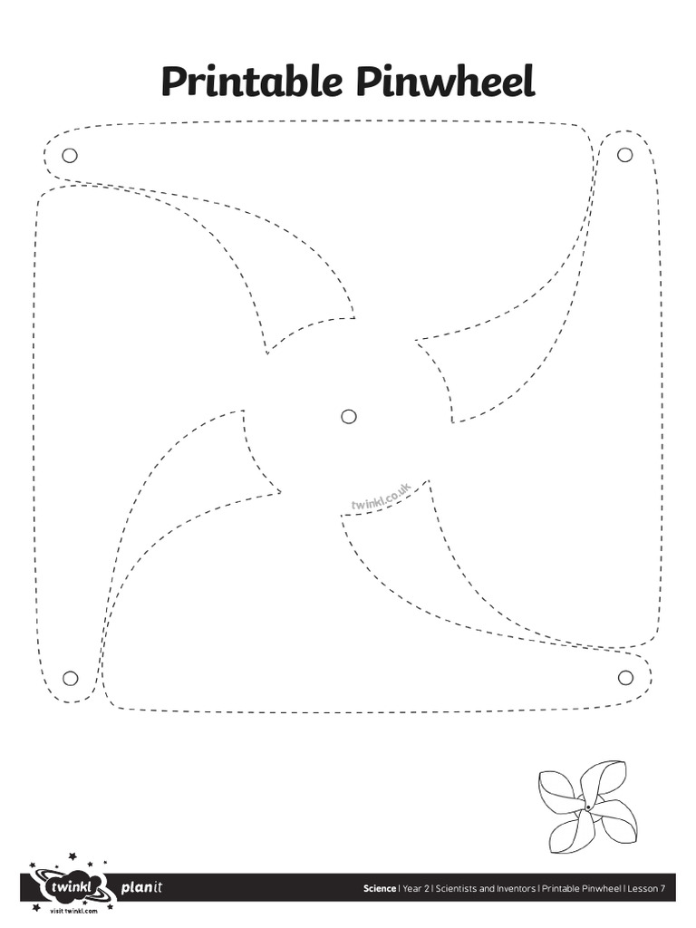 Year 2 Printable Pinwheel Activity | PDF