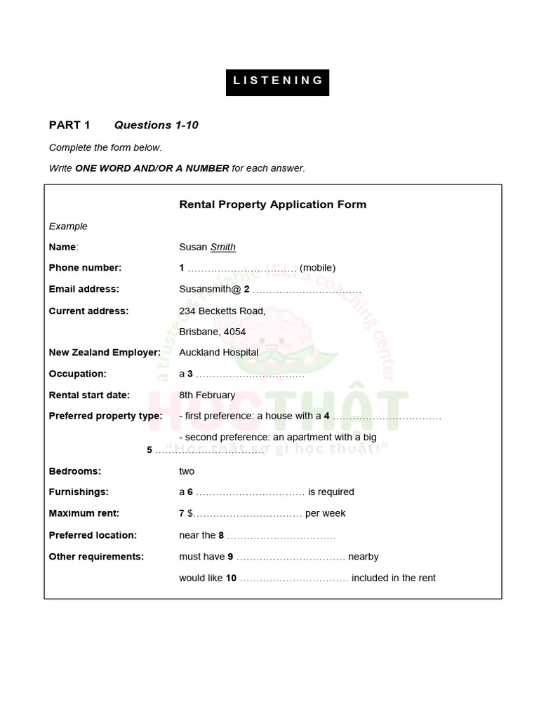 Rental Property and Pre-school Application Guide | PDF