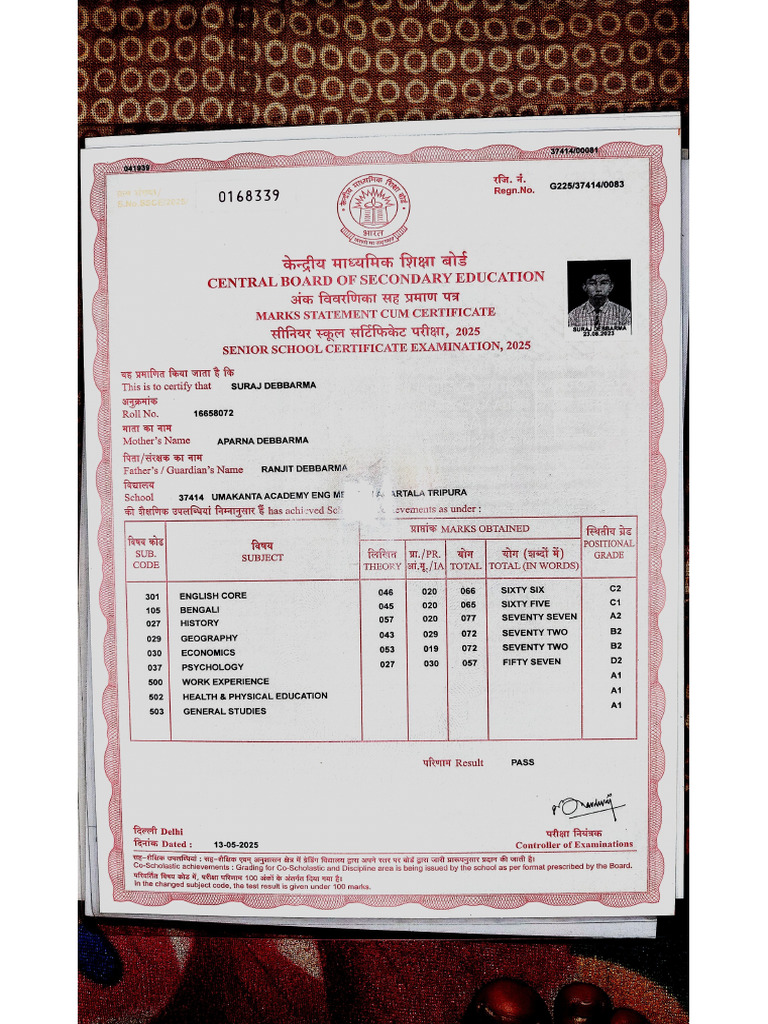 12 Mark Sheet | PDF