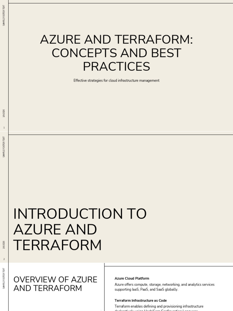 Azure Terraform Presentation | PDF | Cloud Computing | Microsoft Azure