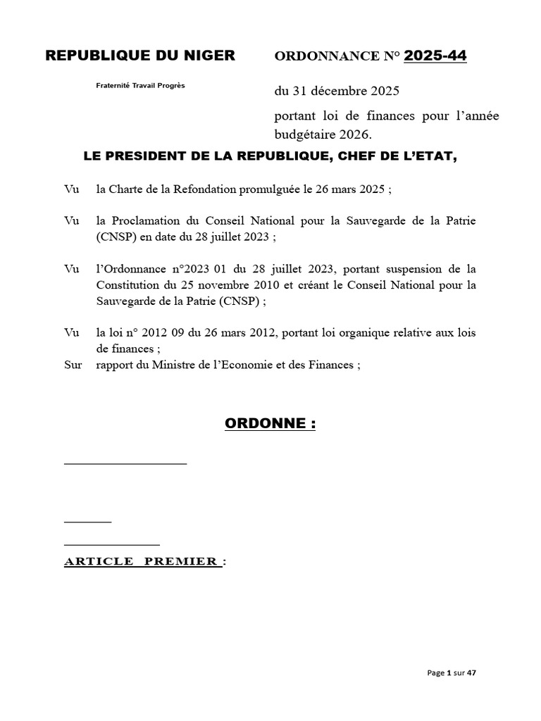 Loi de finances 2026 : Dispositions fiscales | PDF | Impôts | Taxe sur ...