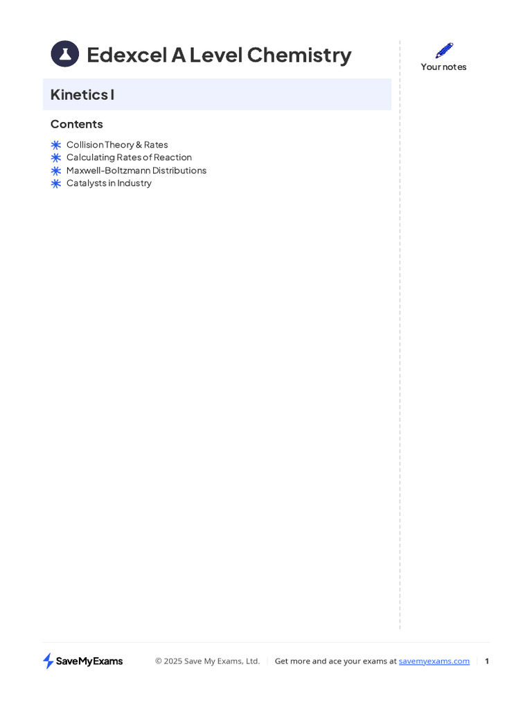 Kinetics I 1_9bad5596-047d-490d-b7fb-30873aac89df | PDF | Reaction Rate ...