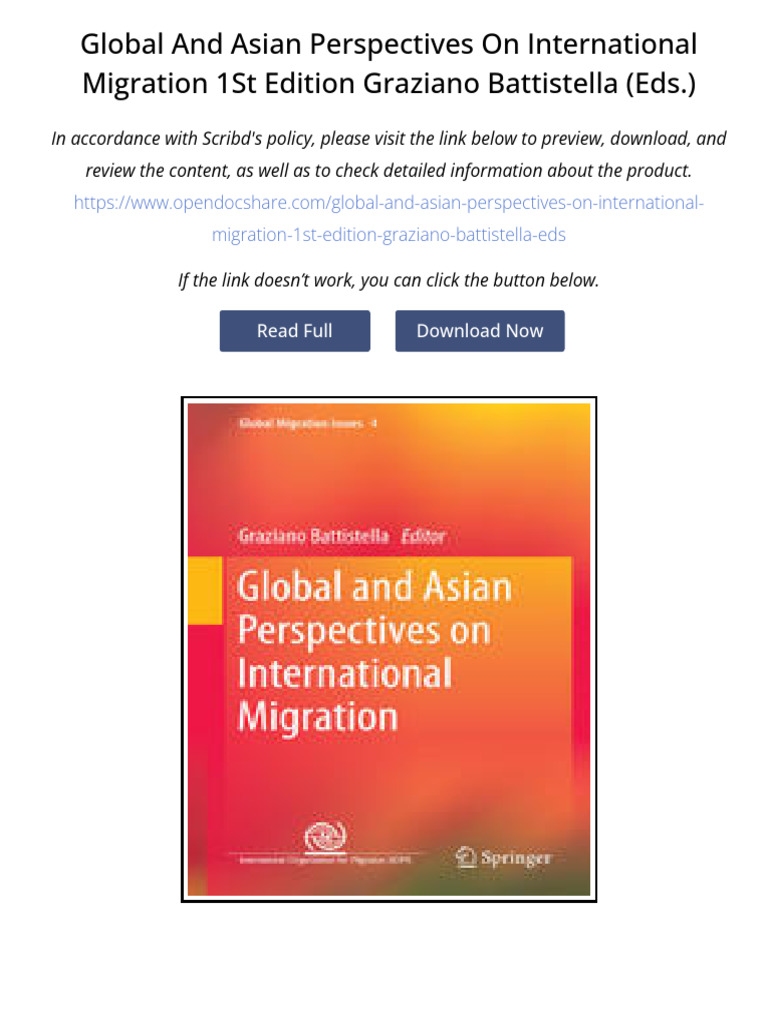 Global Perspectives on Migration Issues | PDF | Human Migration ...