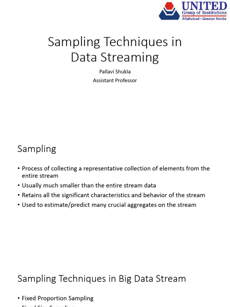 Data Streaming Sampling Techniques | PDF | Sampling (Statistics ...