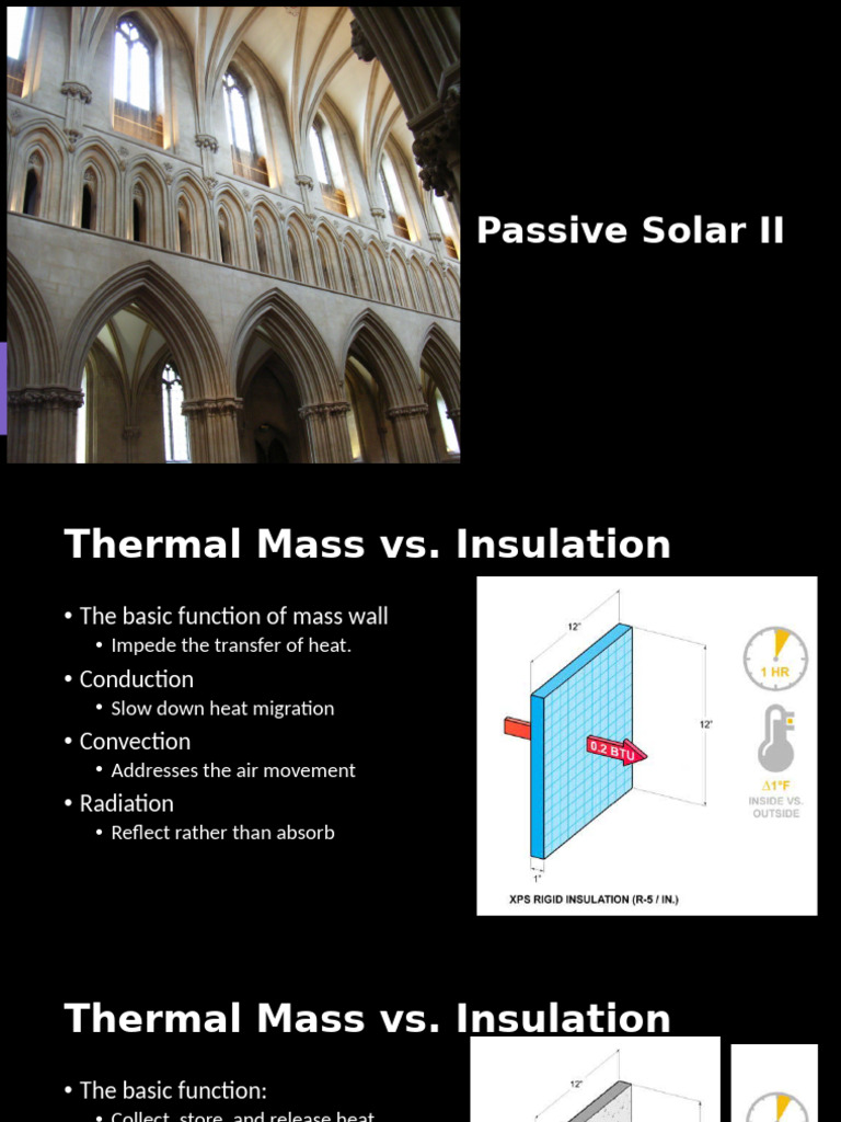 Thermal Mass vs. Insulation in Passive Solar | PDF | Building ...