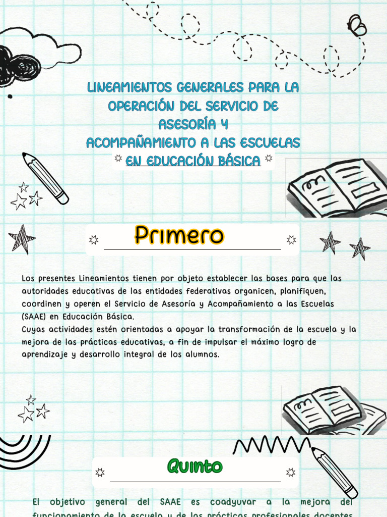 Lineamientos para Asesoría Escolar SAAE | PDF | Educación de la primera ...