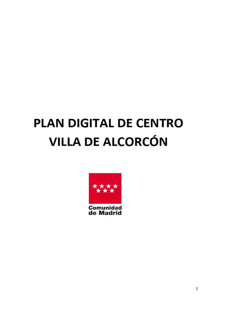 Plan Digital del Centro Villa Alcorcón | PDF | Maestros | Enseñando